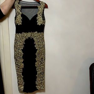 Betsy & Adam Black Midi Dress